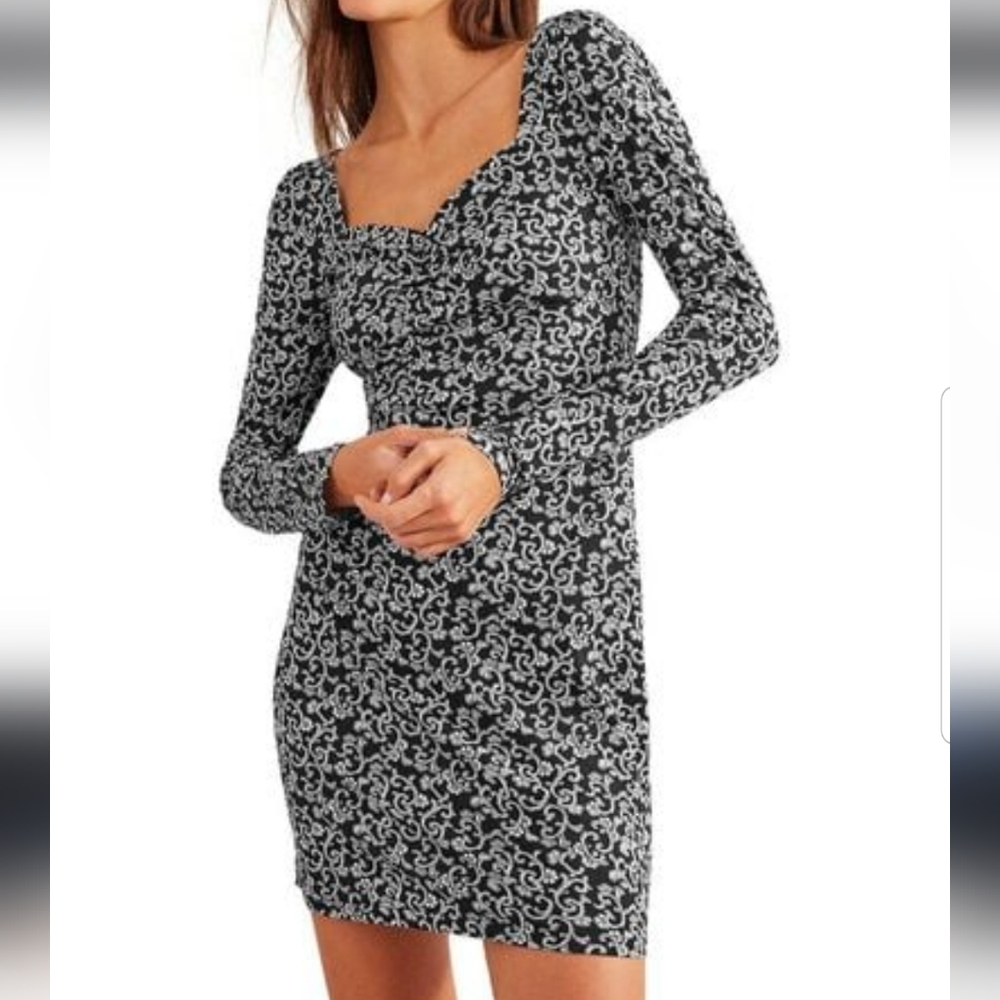 Boden Black and White Mini Dress